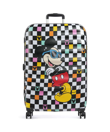 American Tourister Wavebreaker Disney Maleta con 4 ruedas mickey check