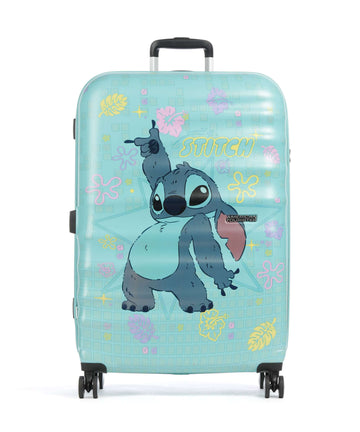 American Tourister Wavebreaker Disney Maleta con 4 ruedas stitch flower