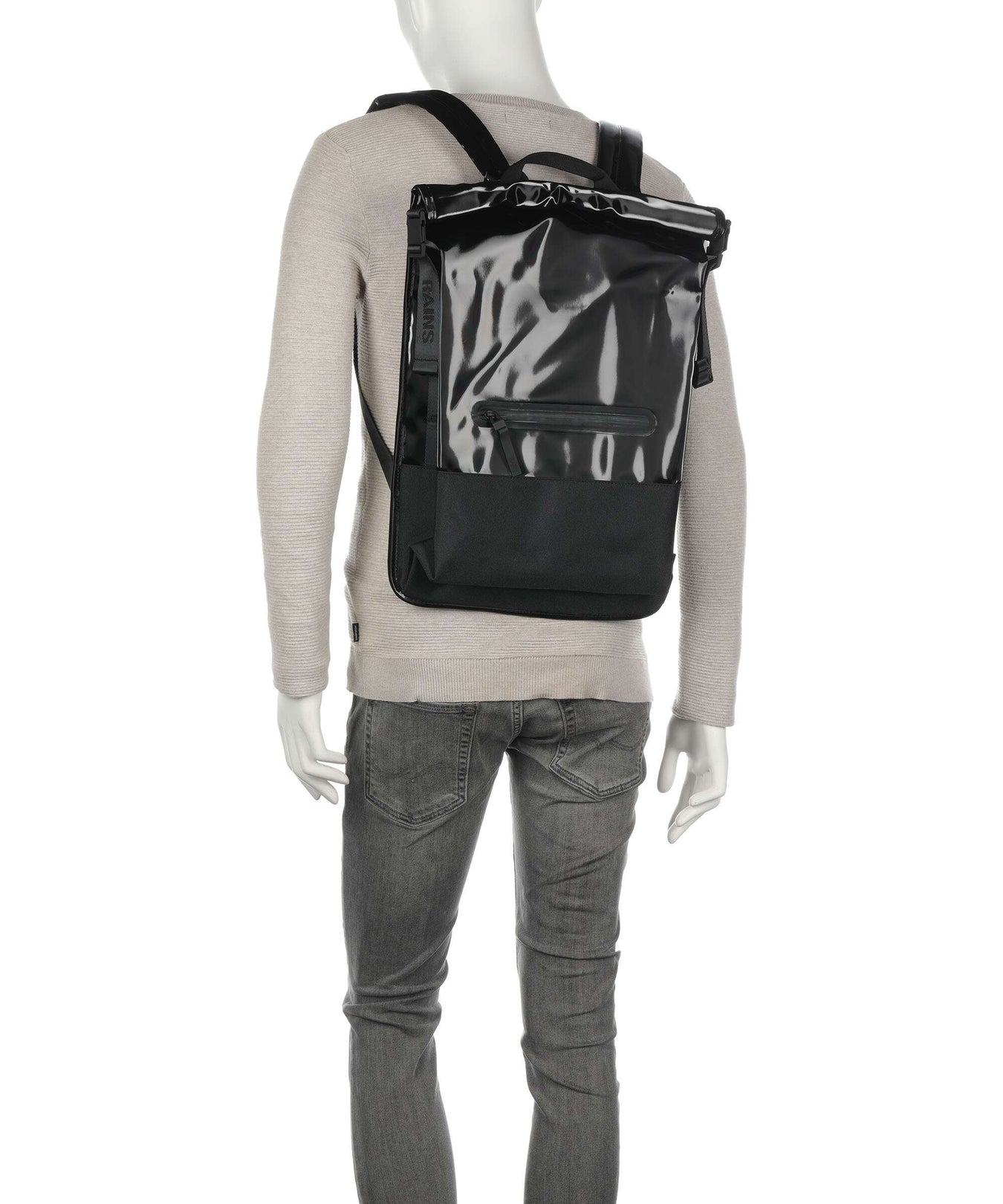 Rains Trail Rolltop backpack night