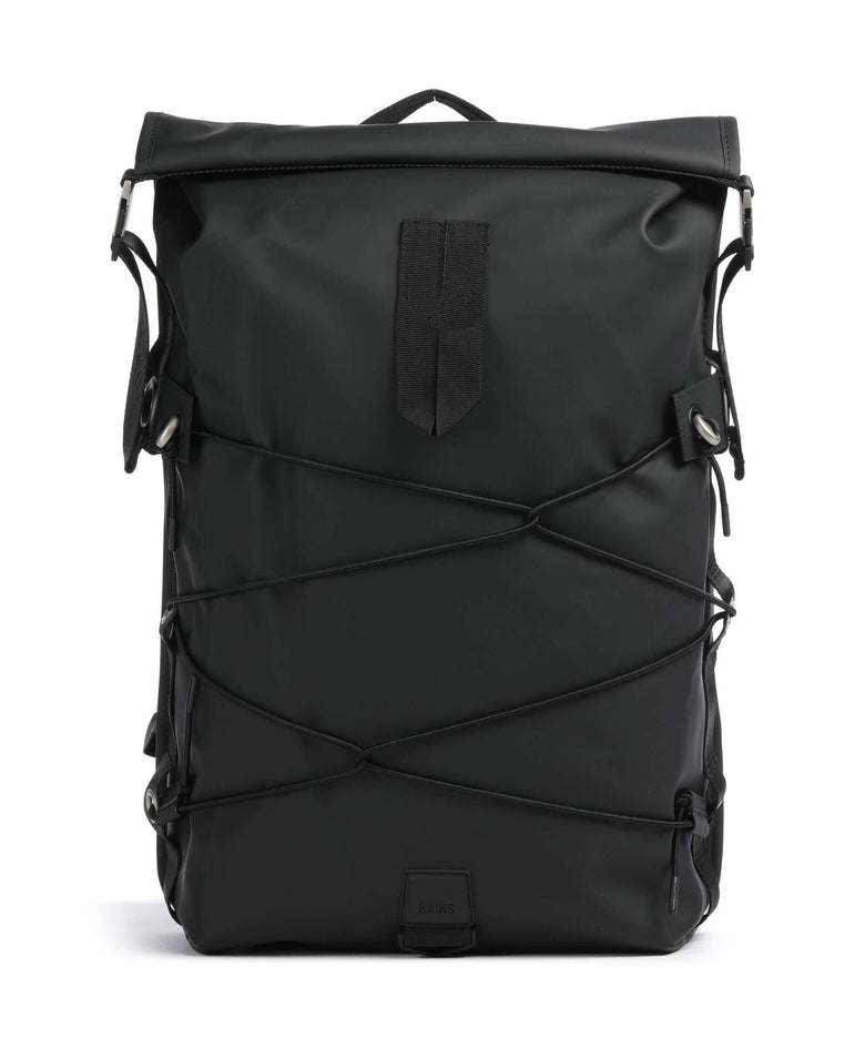 Rains Trail Cord Rolltop backpack black
