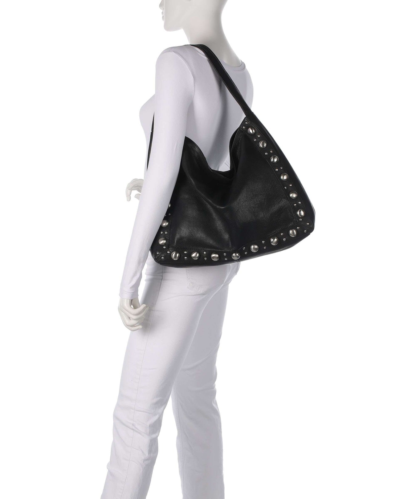 Depeche Noise Industry Hobo bag nero