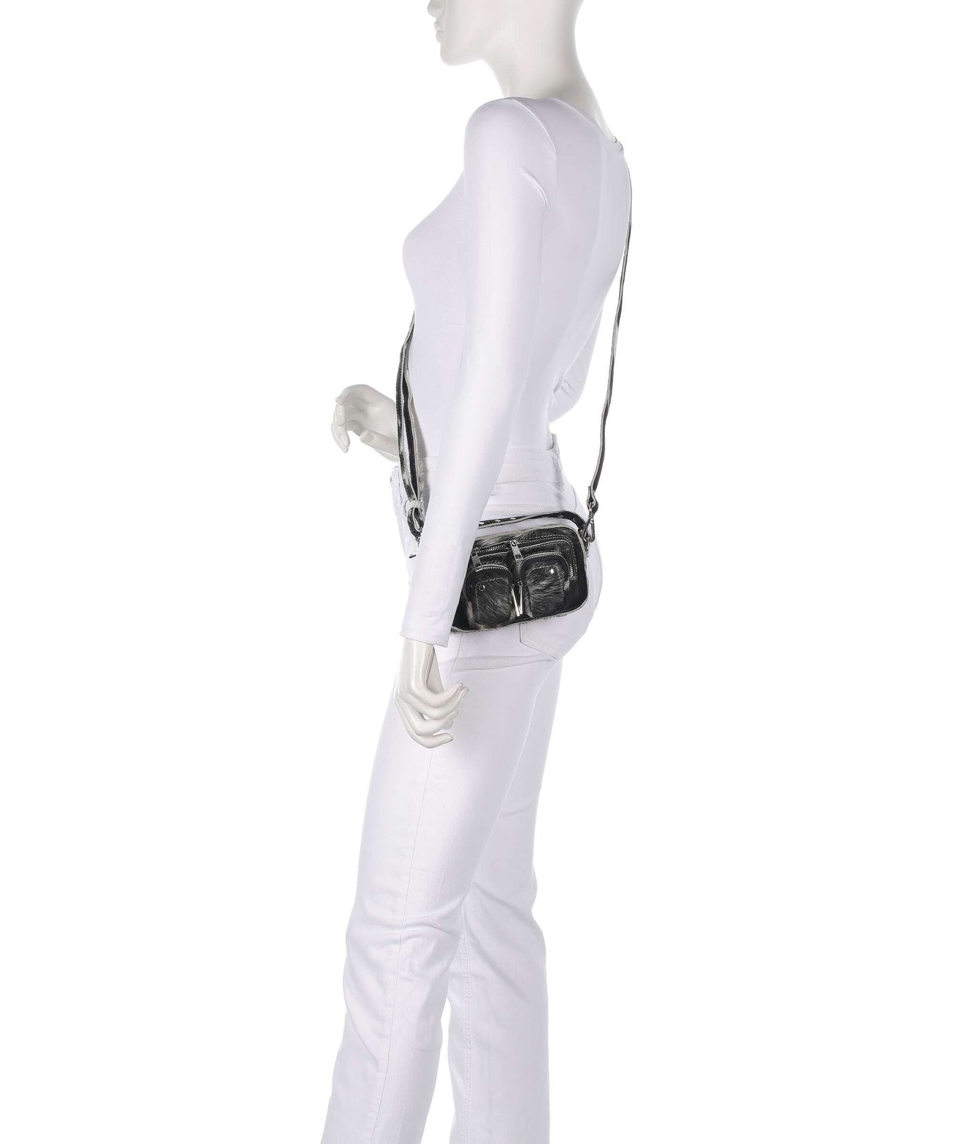 Núnoo Helena Crossbody bag black/white