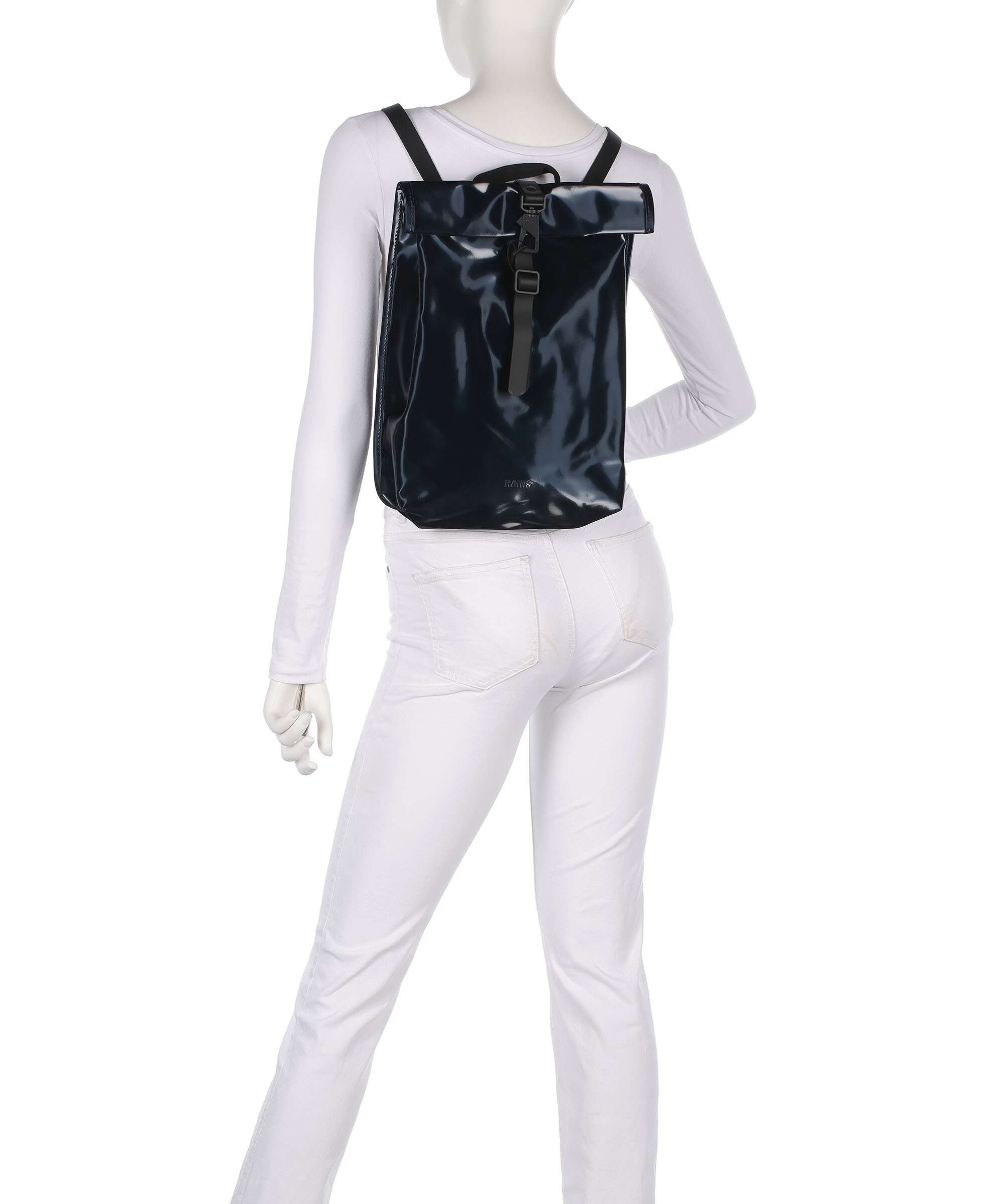 Rains Mini Rolltop backpack spill