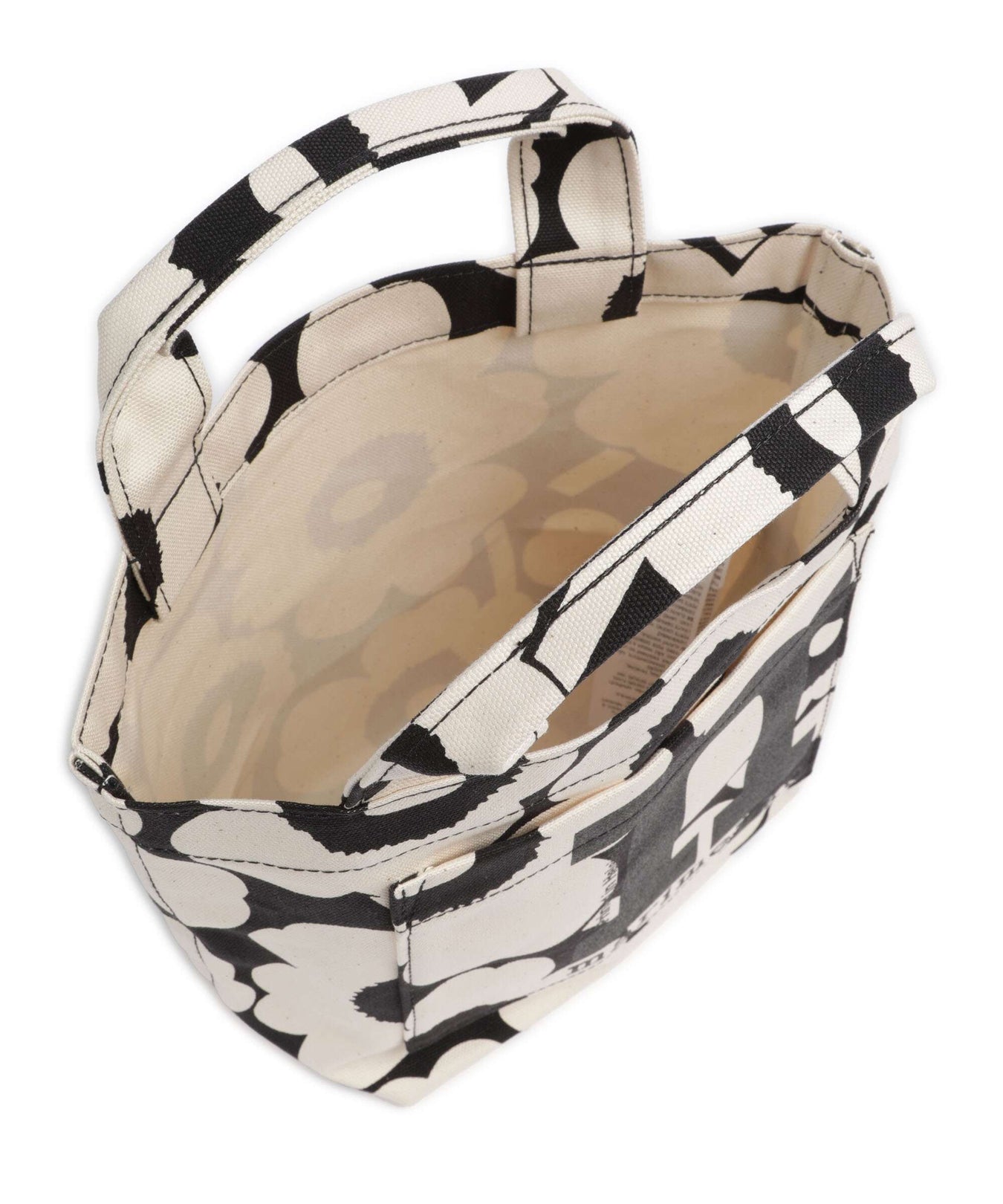 Marimekko Unikko Mono Mini Handbag cotton/black