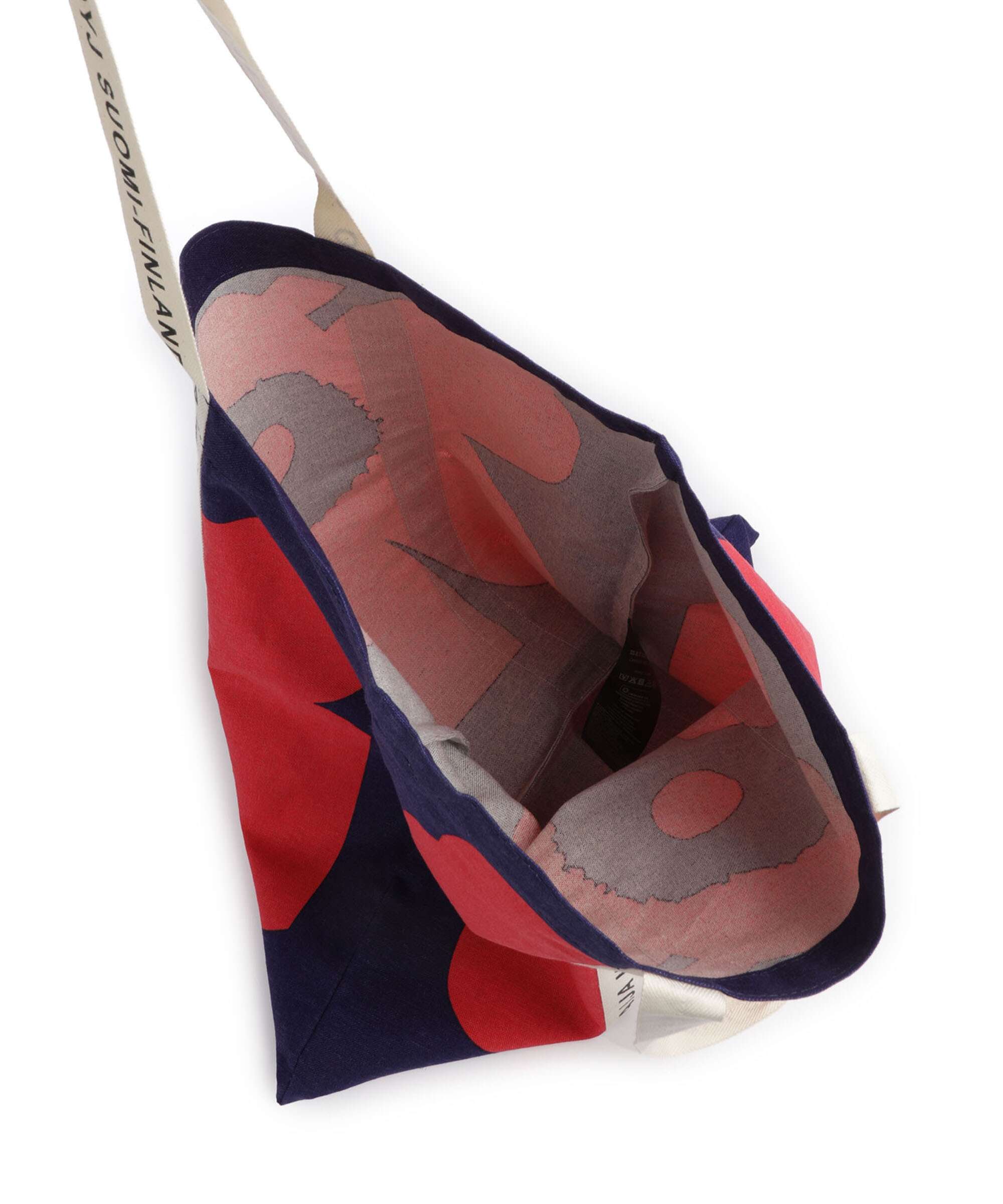 Marimekko Carrier Unikko Midi Tote bag red/darkblue