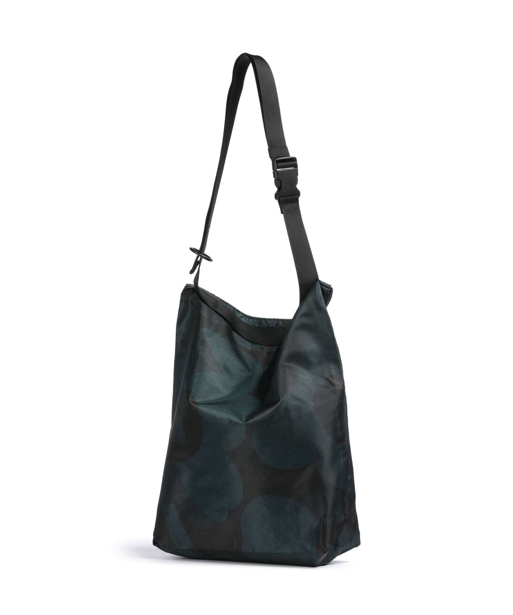 Marimekko Neat Unikko M Hobo bag dark green/black