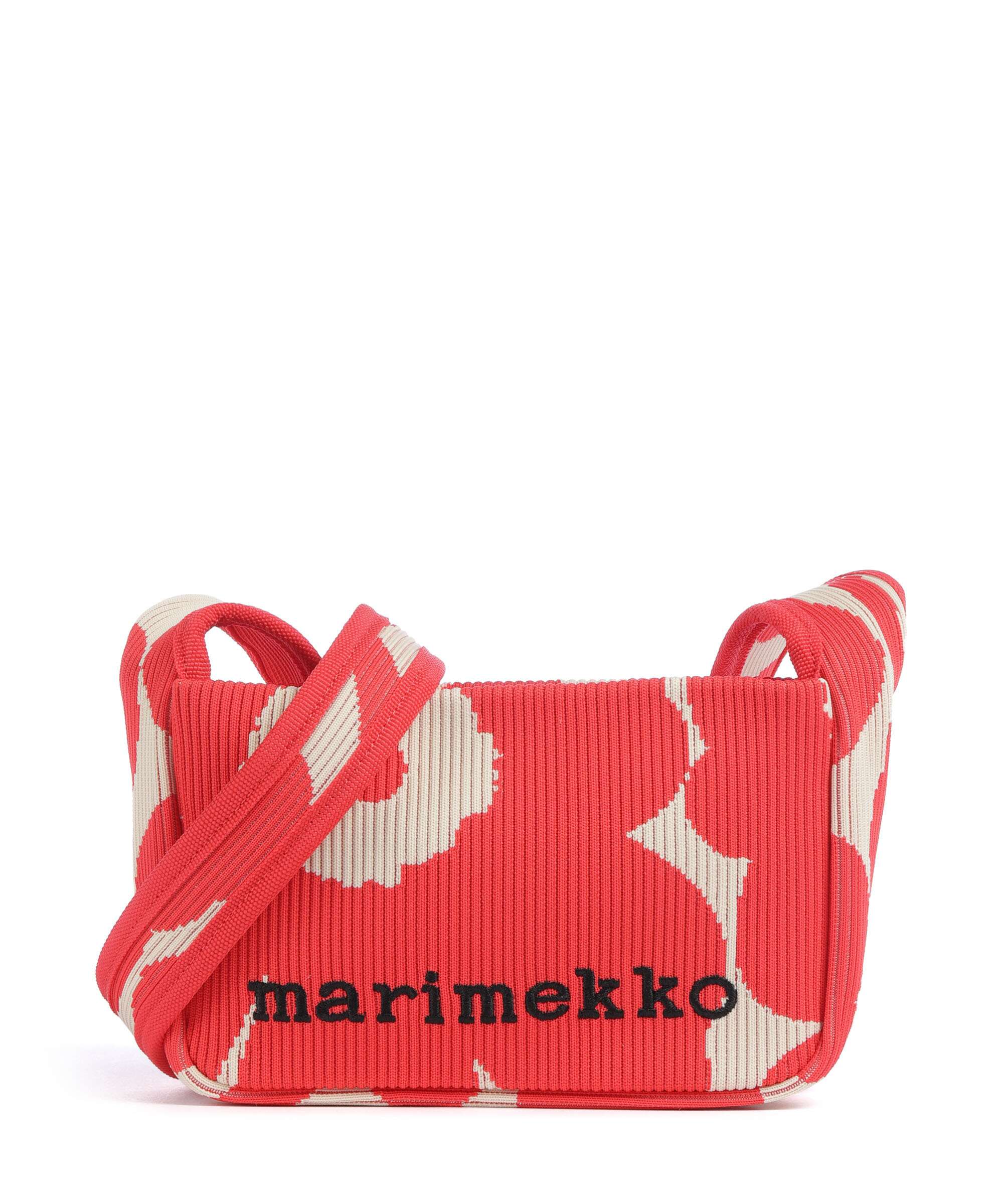 Marimekko Knitted Unikko Crossbody bag pink/beige
