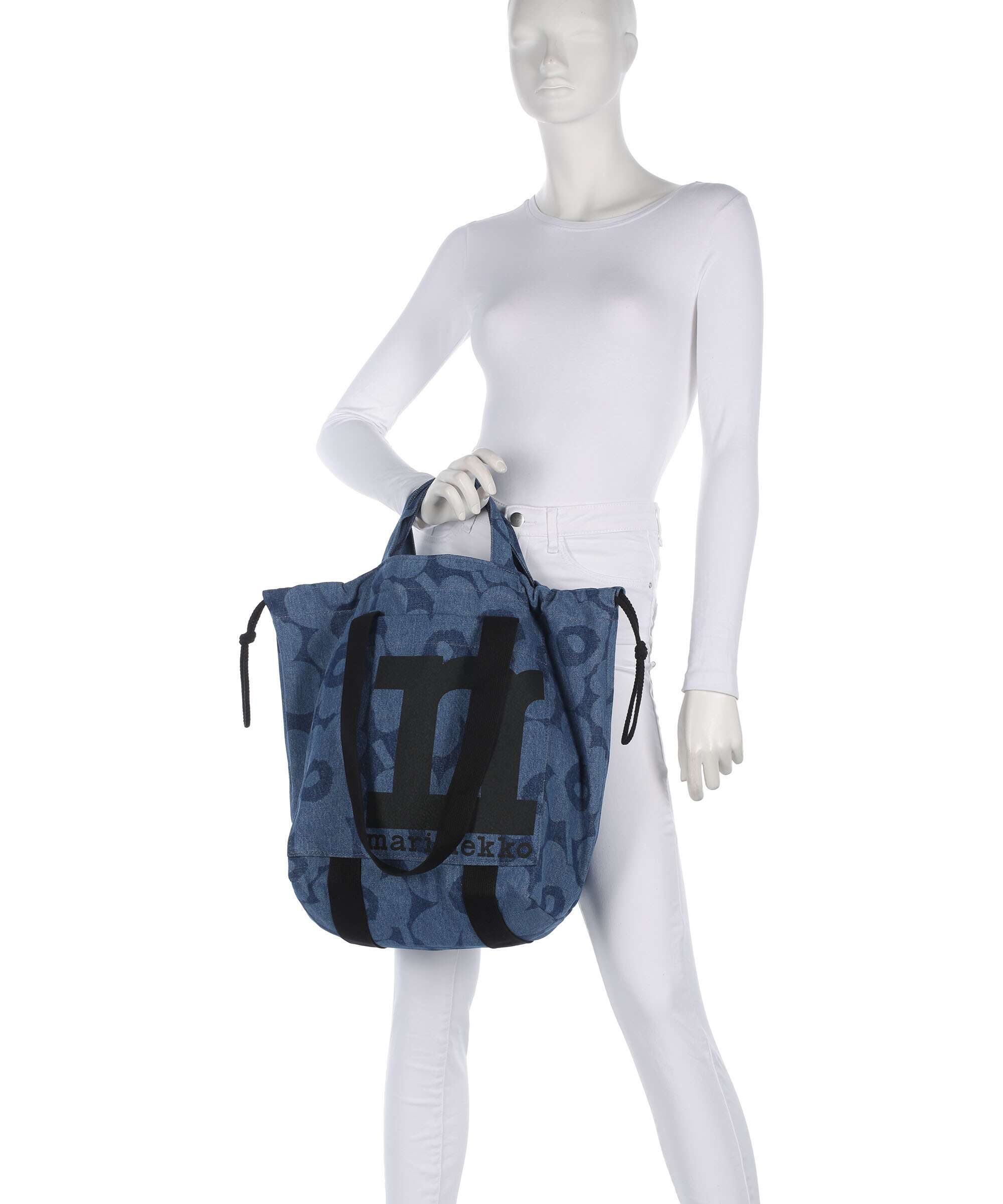 Marimekko Mono City Unikko Tote bag mid indigo