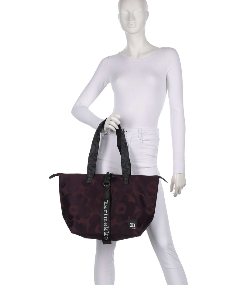 Marimekko Wear All Day M Unikko Tote bag wine red/dark wine