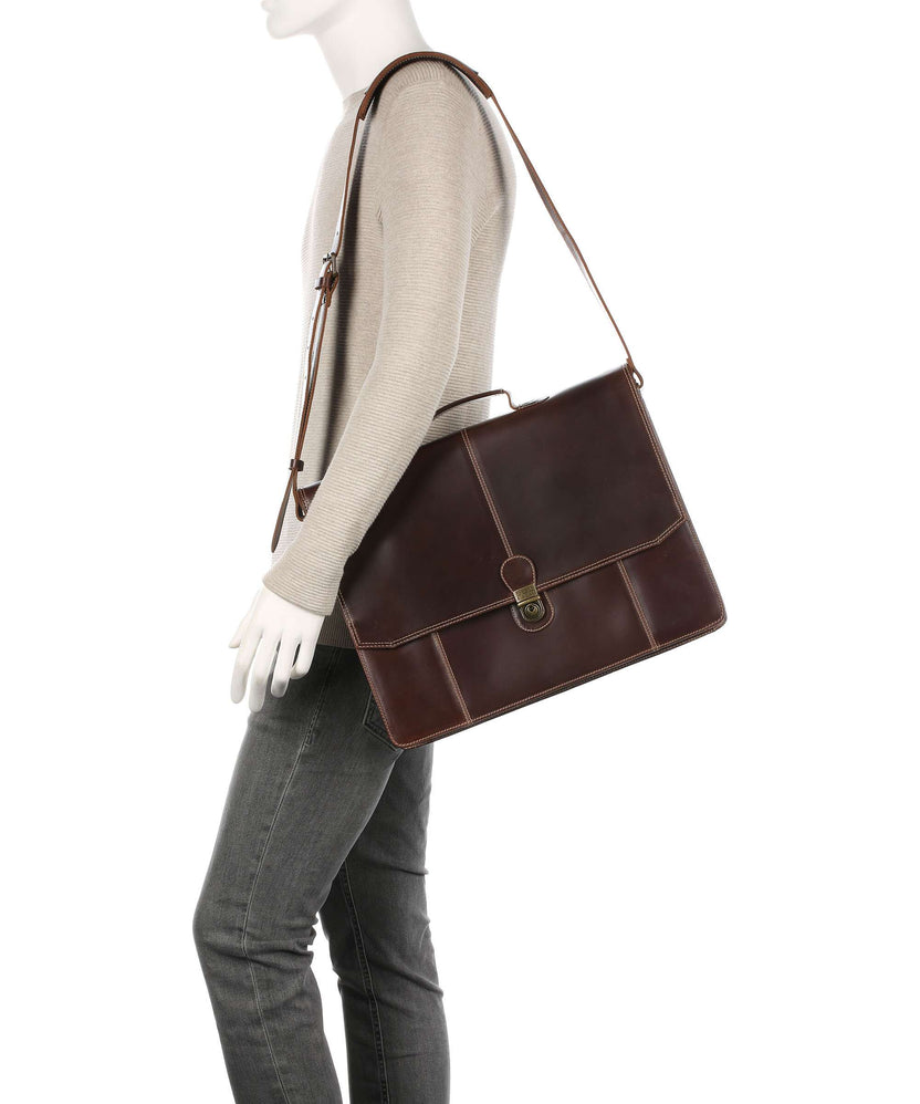 Buckle & Seam Sierra Briefcase brown