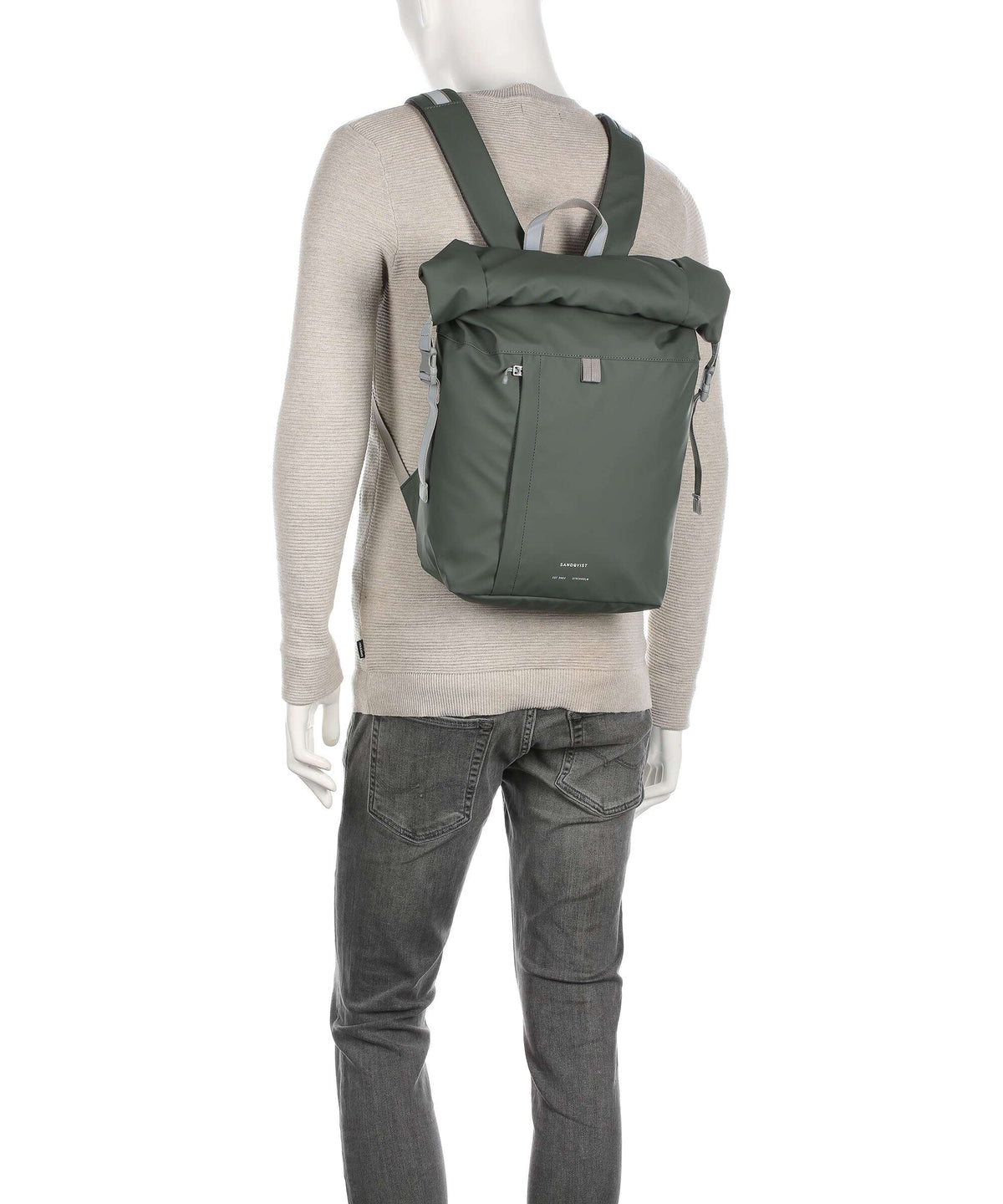 Sandqvist Stream Konrad Rolltop backpack black 