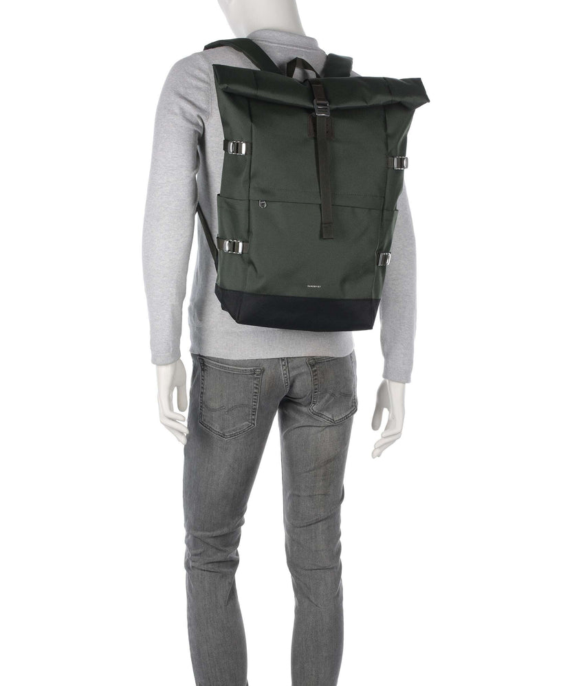 Sandqvist Icon L Rolltop backpack dawn green