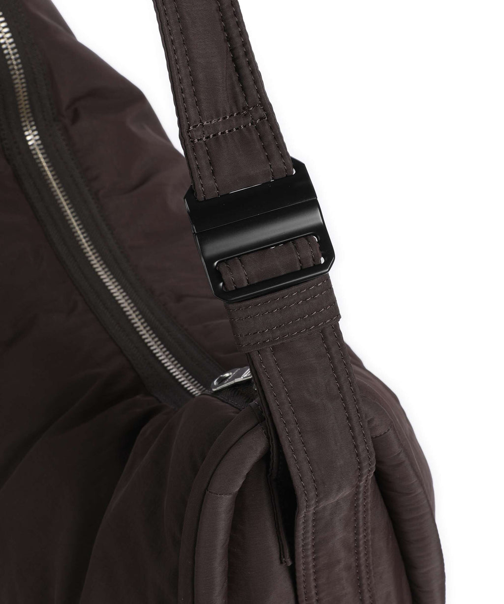 Sandqvist Curve L Hobo bag dark brown