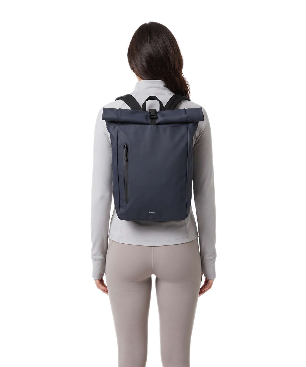 Sandqvist Stream Rolltop backpack navy