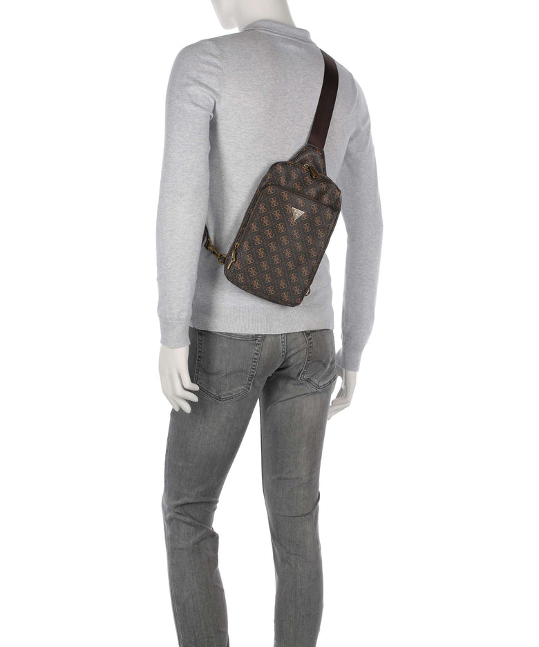 Guess Milano Sling bag brown/ochre/burgundy