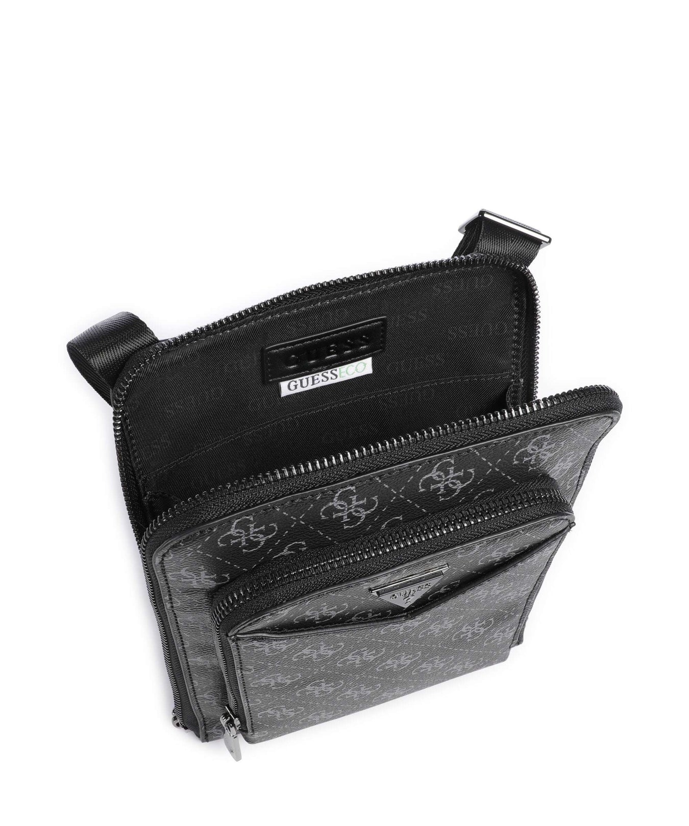 Guess Siena 4G Eco Crossbody bag dark black