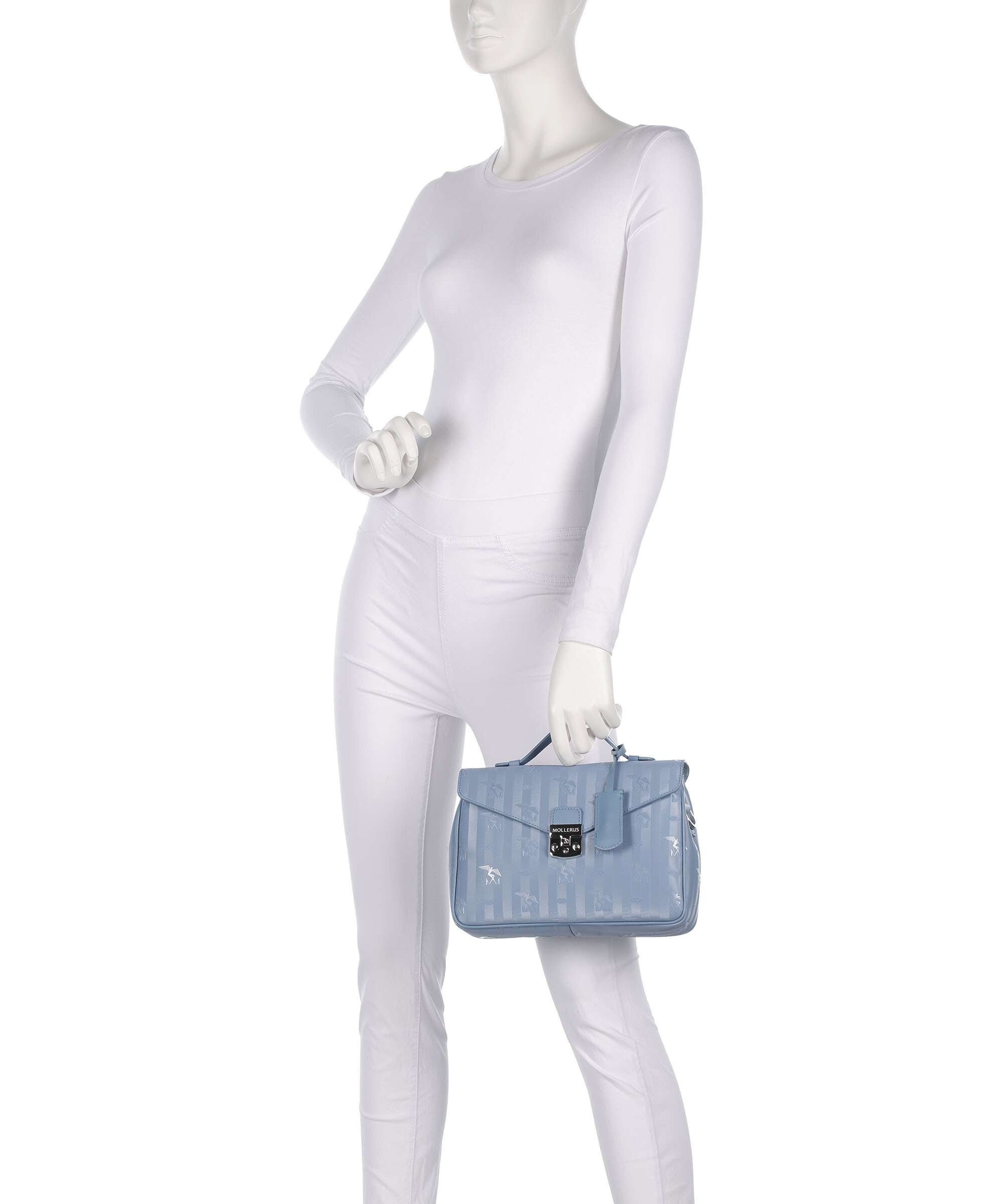 Maison Mollerus Vinerus Marly Handbag metallic silber/sky