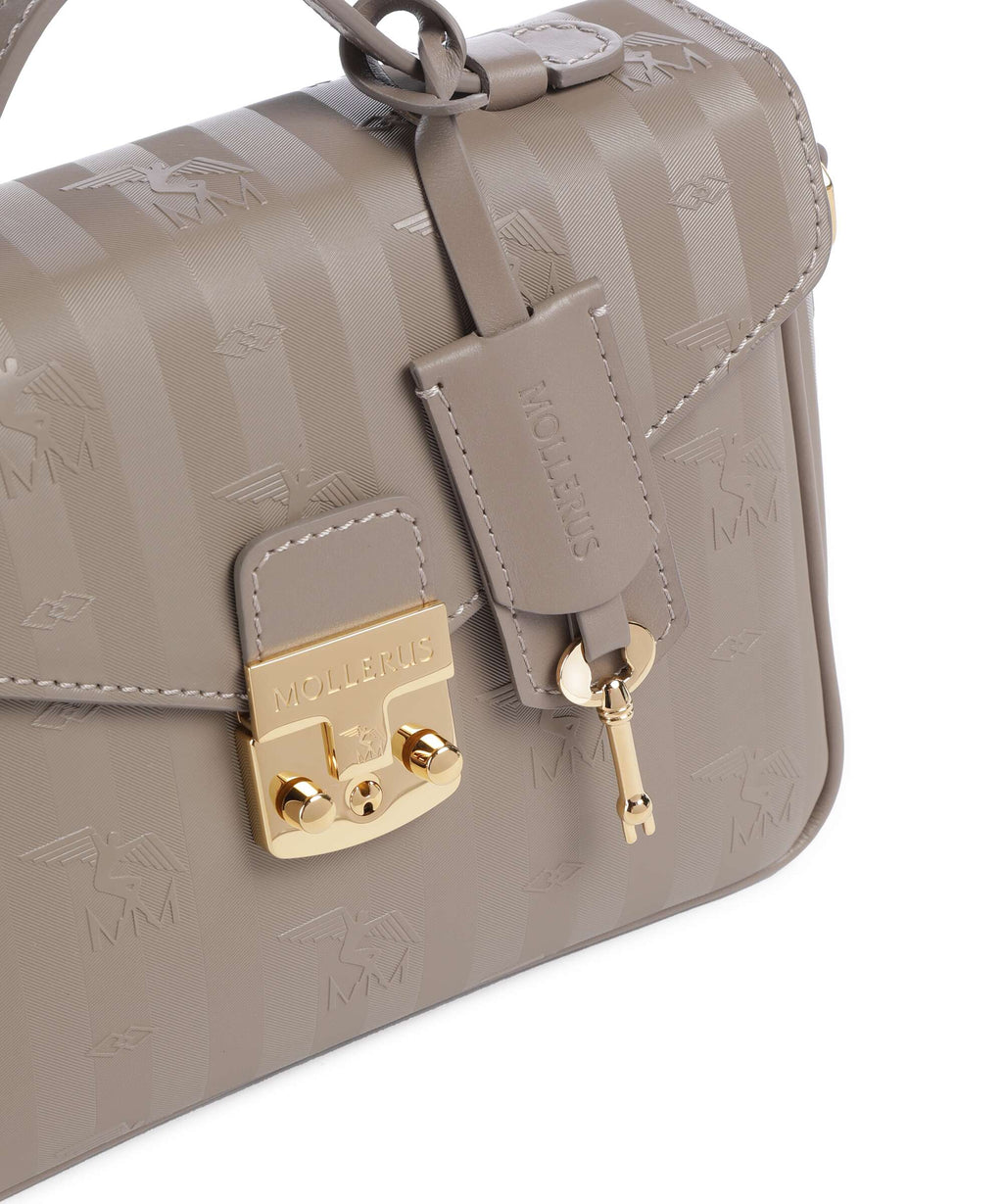 Maison Mollerus Vinerus Meyrin Crossbody bag taupe grau