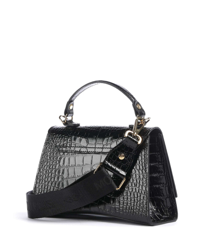 Maison Mollerus Croco Romont Handbag classic schwarz