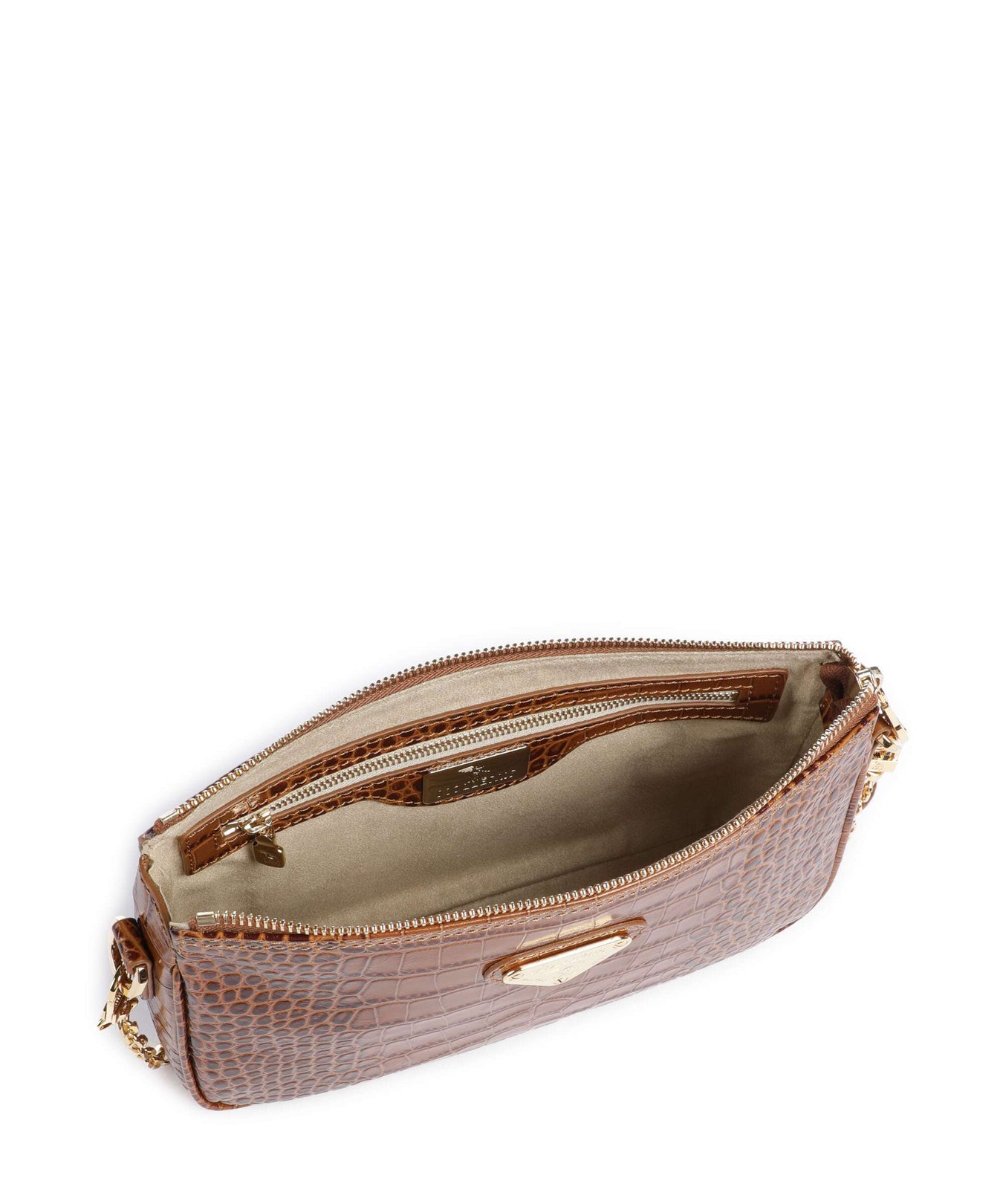 Maison Mollerus Croco Zell Shoulder bag honey braun