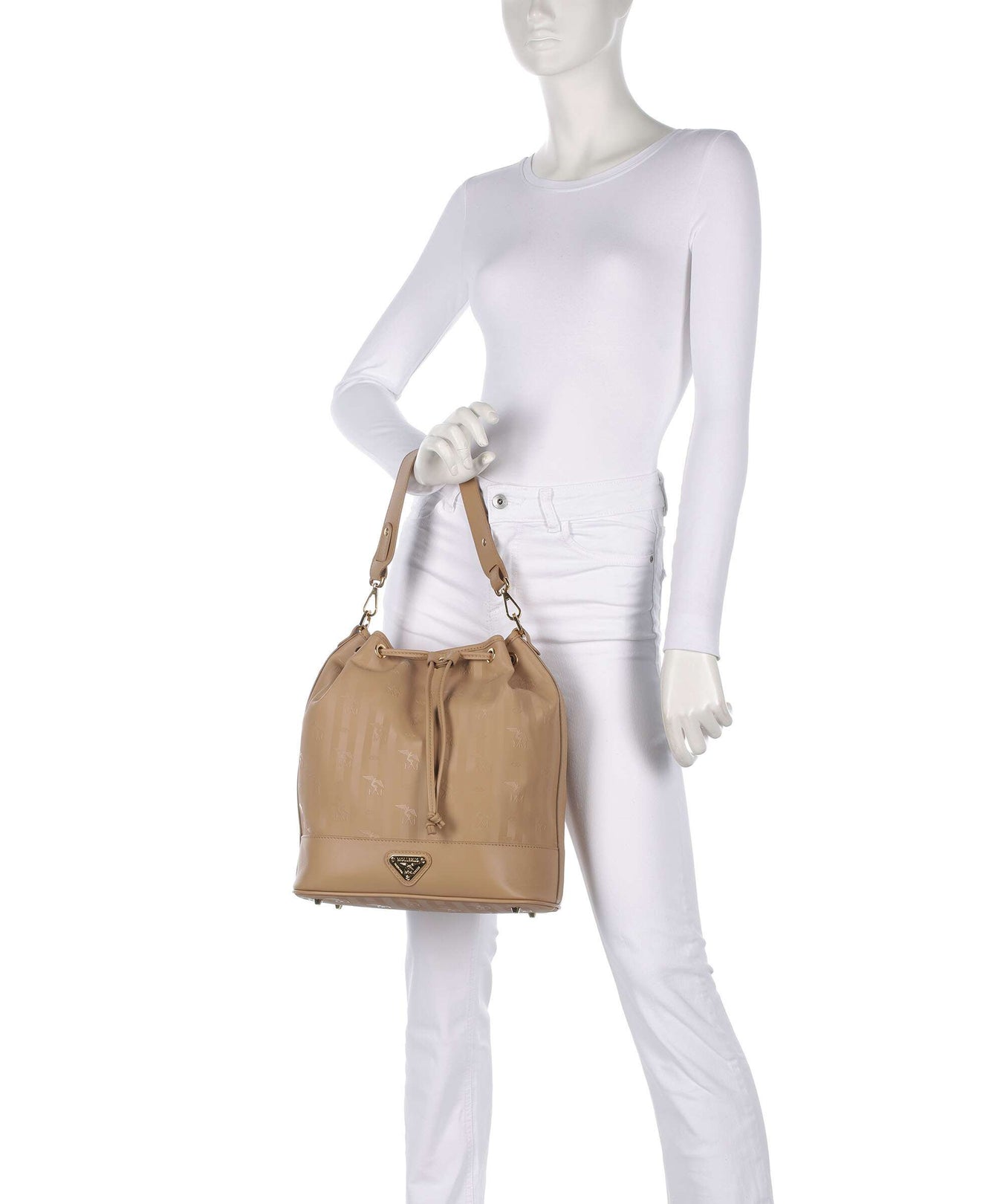 Maison Mollerus Vinerus Niesen Bucket bag cappuccino beige