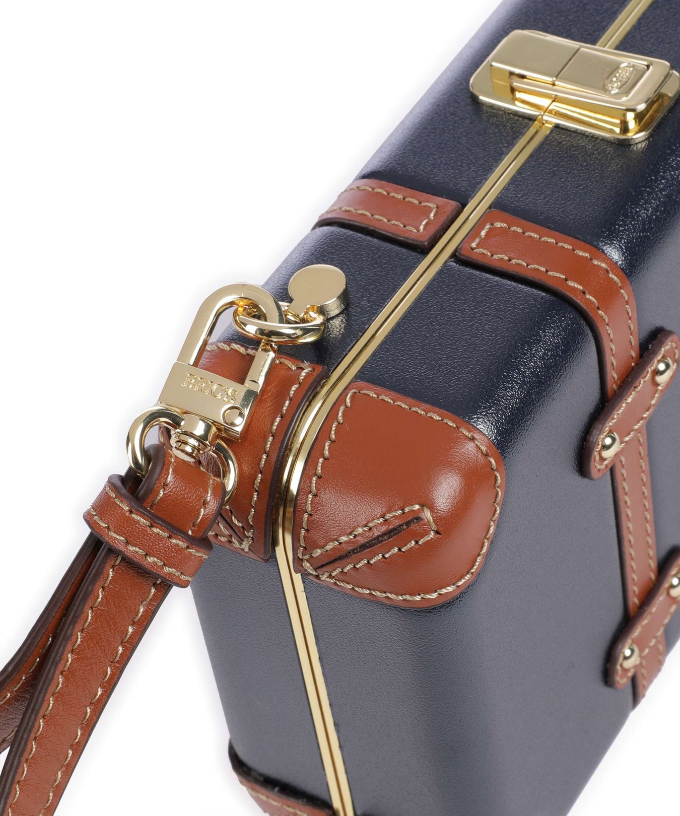 Brics Bellagio Crossbody bag blue/tan