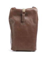 Brooks England Pickwick Leather Small Mochila roll-top dark tan