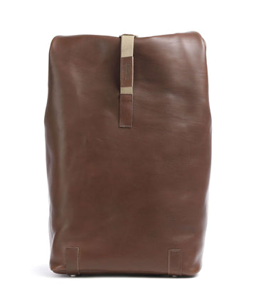 Brooks England Pickwick Leather Large Mochila roll-top dark tan