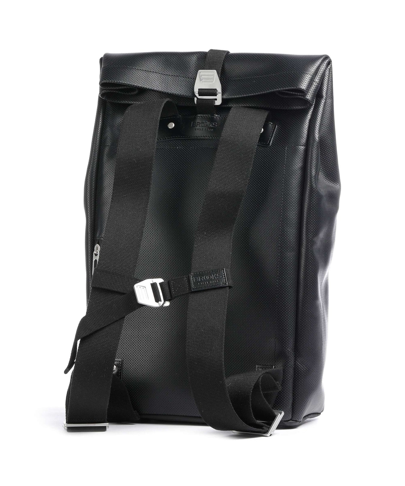 Brooks England Pickwick Reflective Leather Large Rolltop backpack black