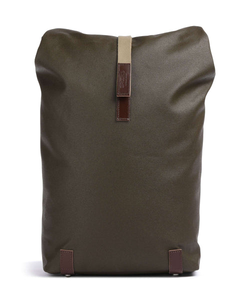 Brooks England Pickwick Patchwork Large Rolltop backpack moss