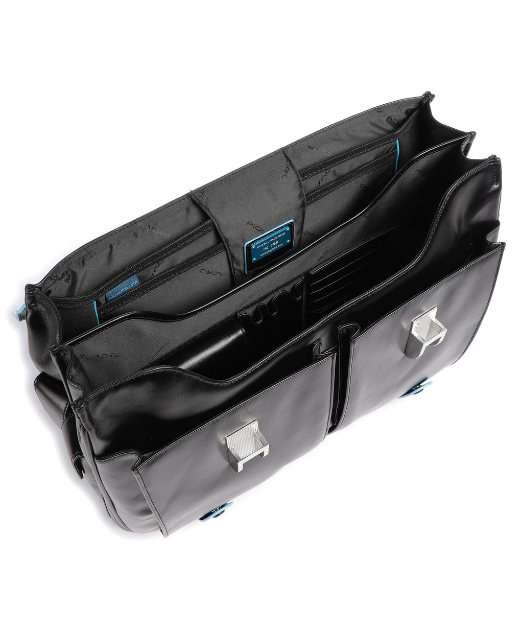 Piquadro Blue Square Briefcase black