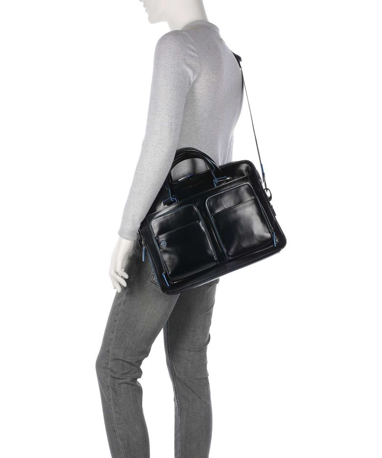 Piquadro Blue Square Briefcase nero