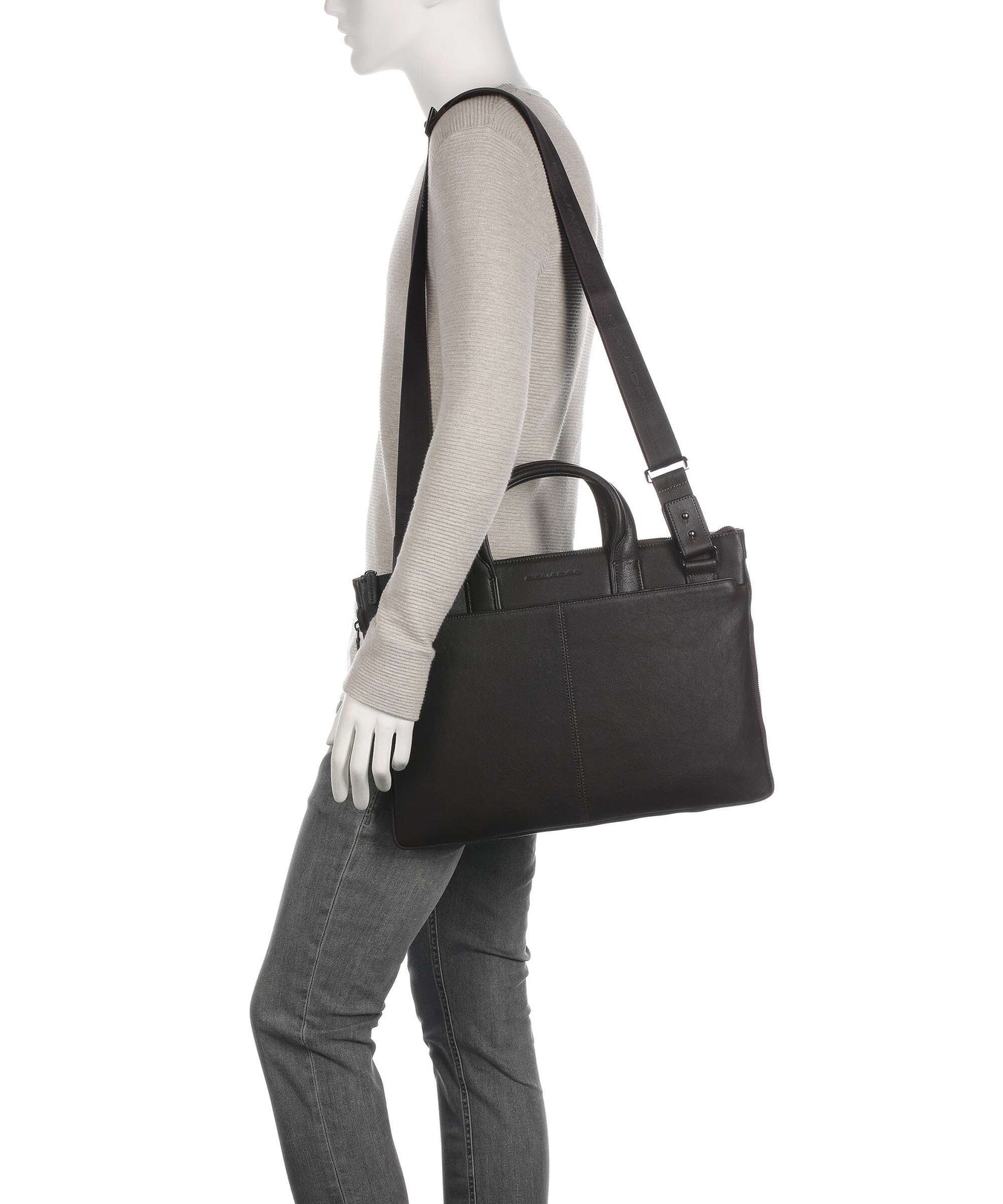 Piquadro Black Square Briefcase testa di moro