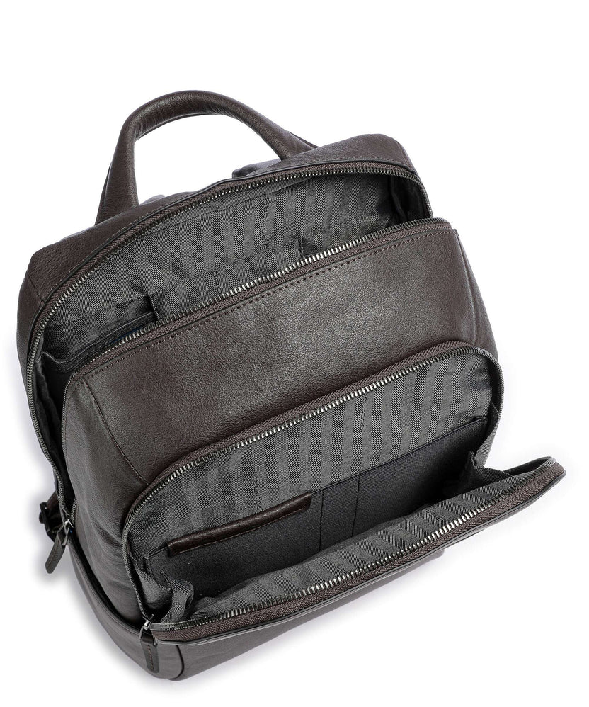 Piquadro Black Square Laptop backpack testa di moro