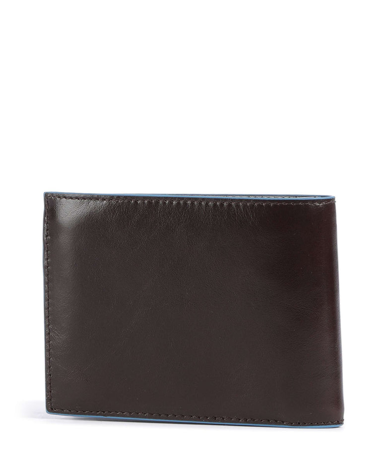 Piquadro Blue Square Wallet mahogany