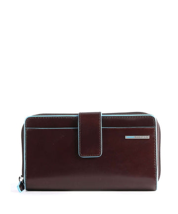 Piquadro Blue Square RFID Monedero mahogany