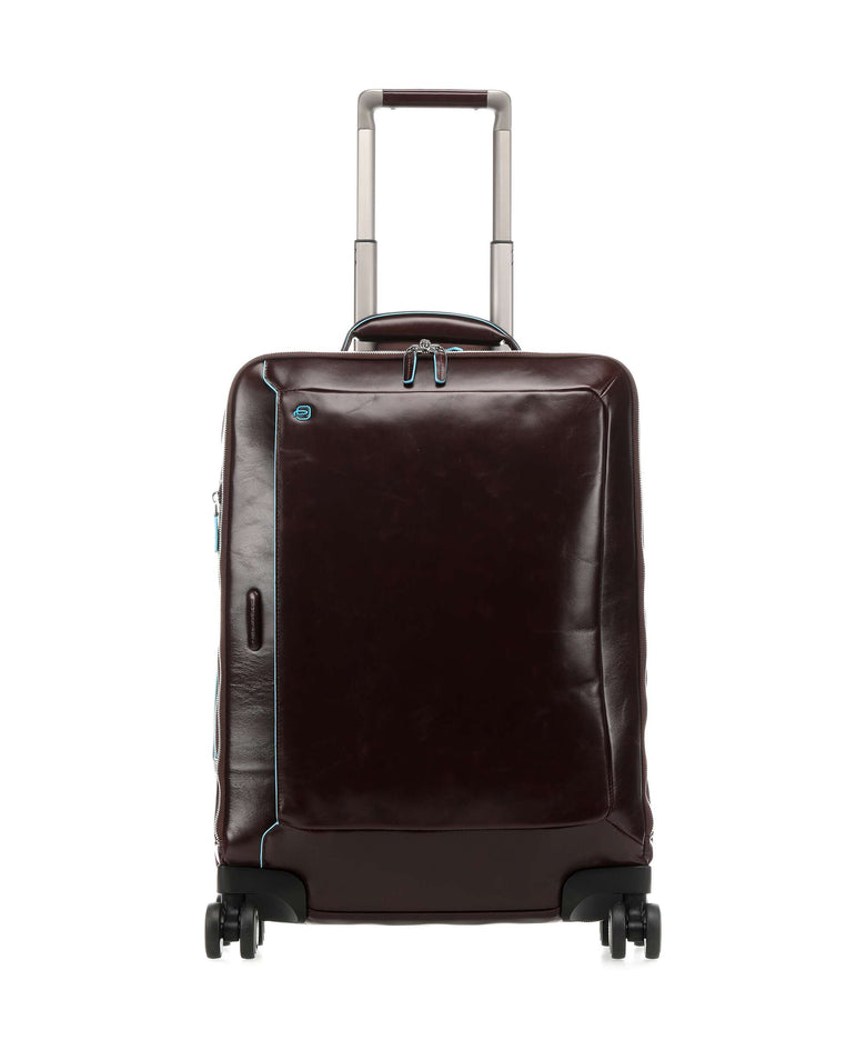 Piquadro Blue Square Spinner (4 wheels) mahogany