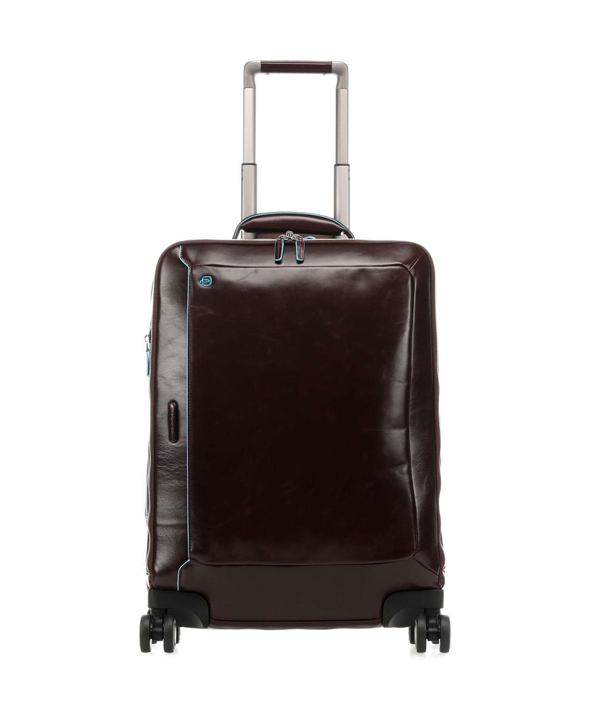 Piquadro Blue Square Spinner (4 wheels) mahogany