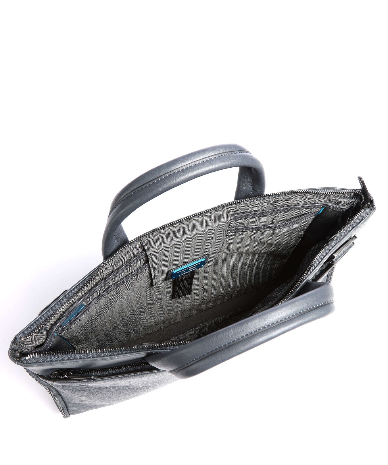 Piquadro Black Square Briefcase blue ocean