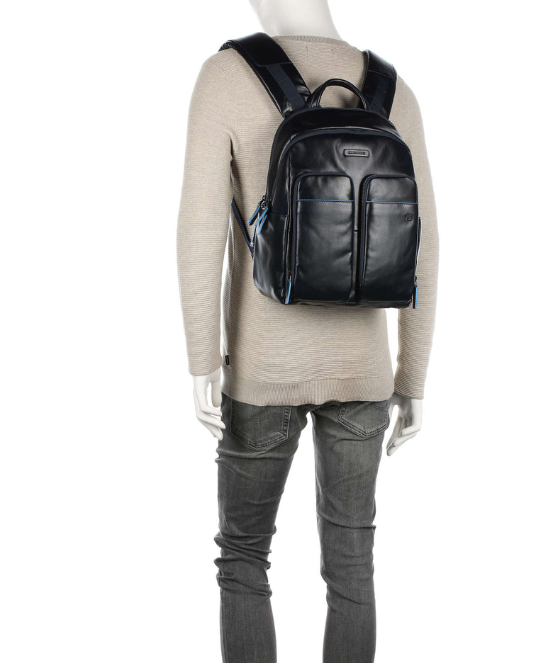 Piquadro Blue Square Revamp RFID Laptop backpack blue