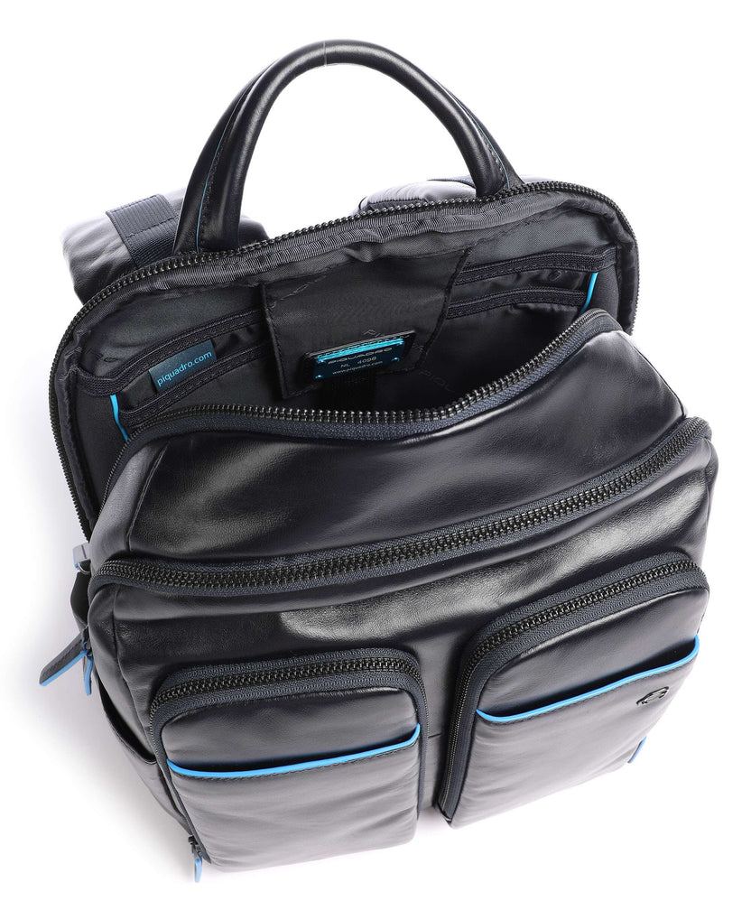 Piquadro Blue Square Revamp RFID Laptop backpack blue