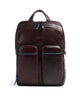 Piquadro Blue Square Revamp Laptop backpack mahogany