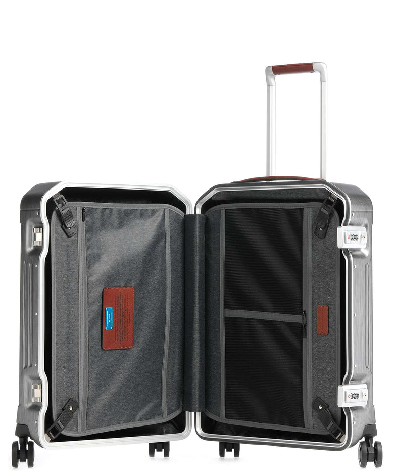 Piquadro PQLM Spinner (4 wheels) black/natural tan