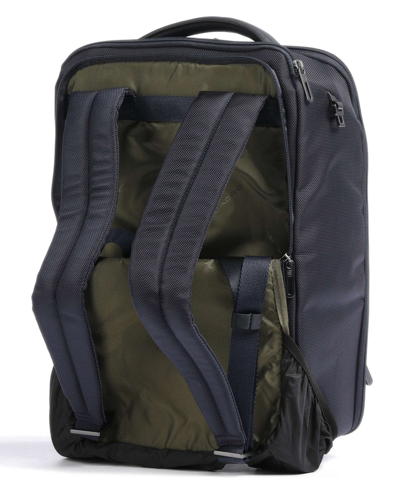 Piquadro Brief Backpack with wheels blue