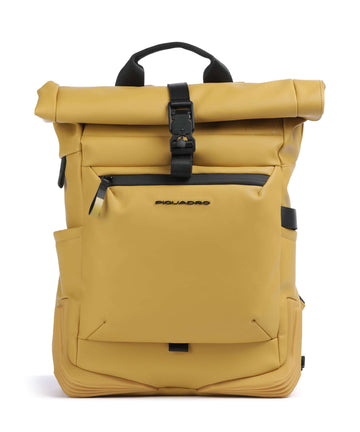 Piquadro Corner 2.0 Mochila roll-top ocra