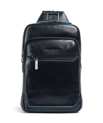 Piquadro Blue Square Mochila sling blu notte
