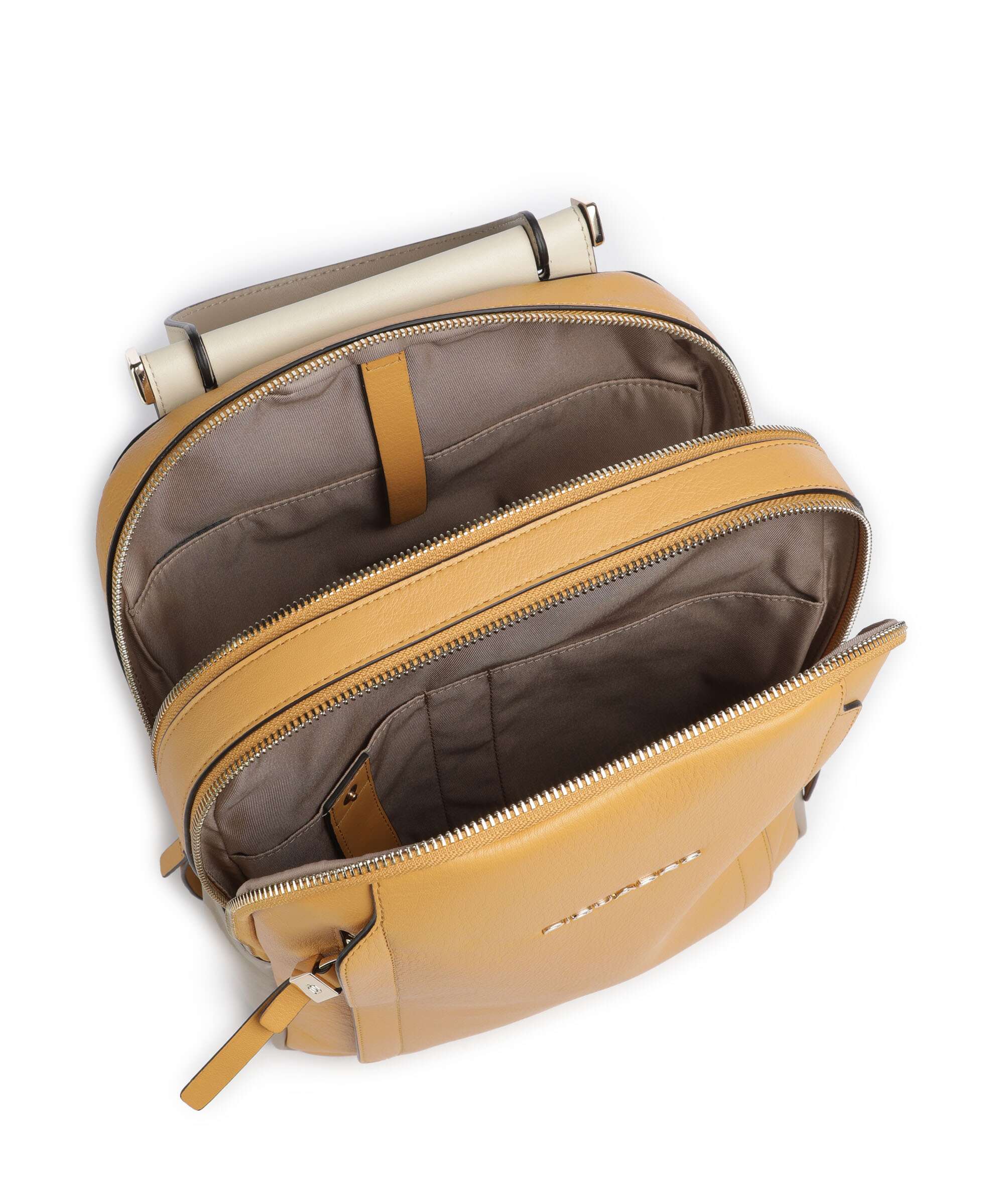 Piquadro Circle Backpack yellow/beige