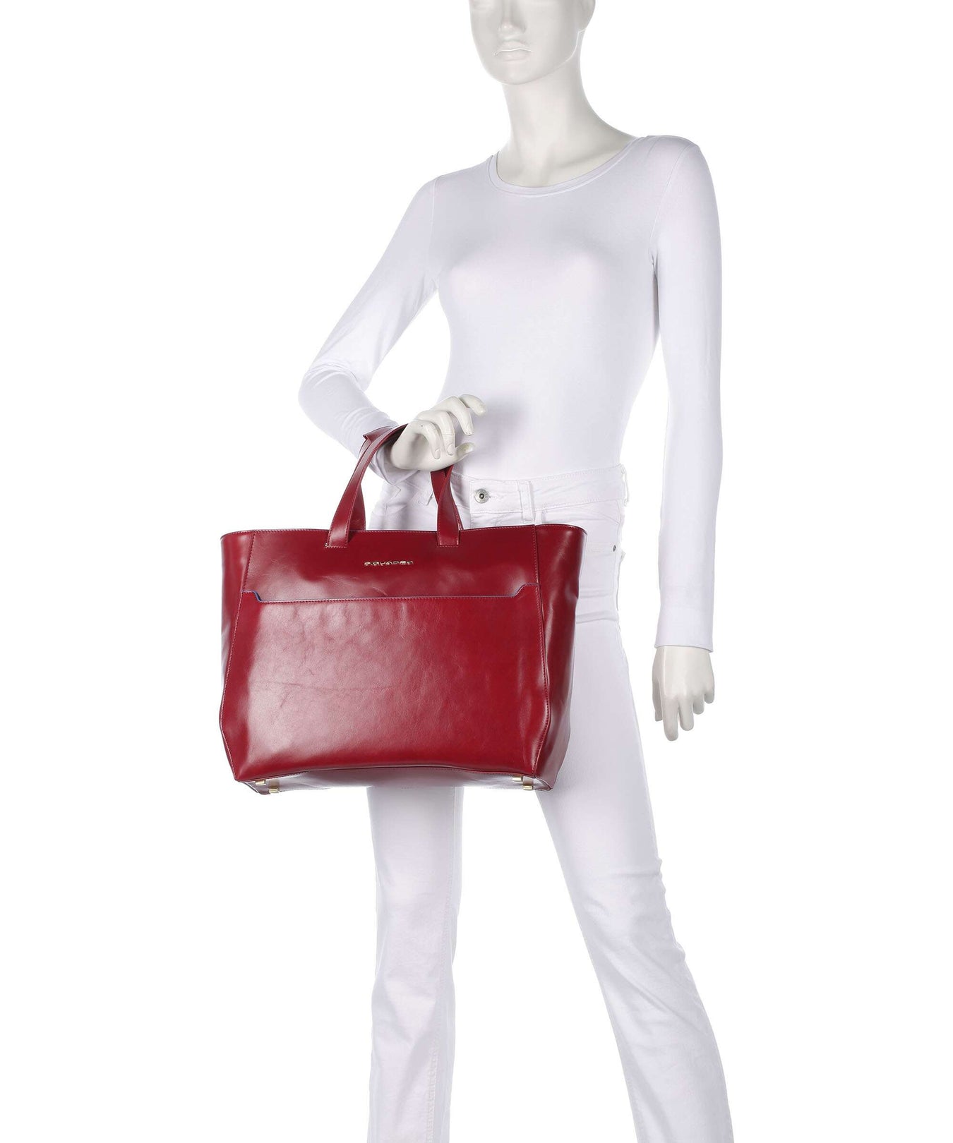 Piquadro Blue Square Briefcase red