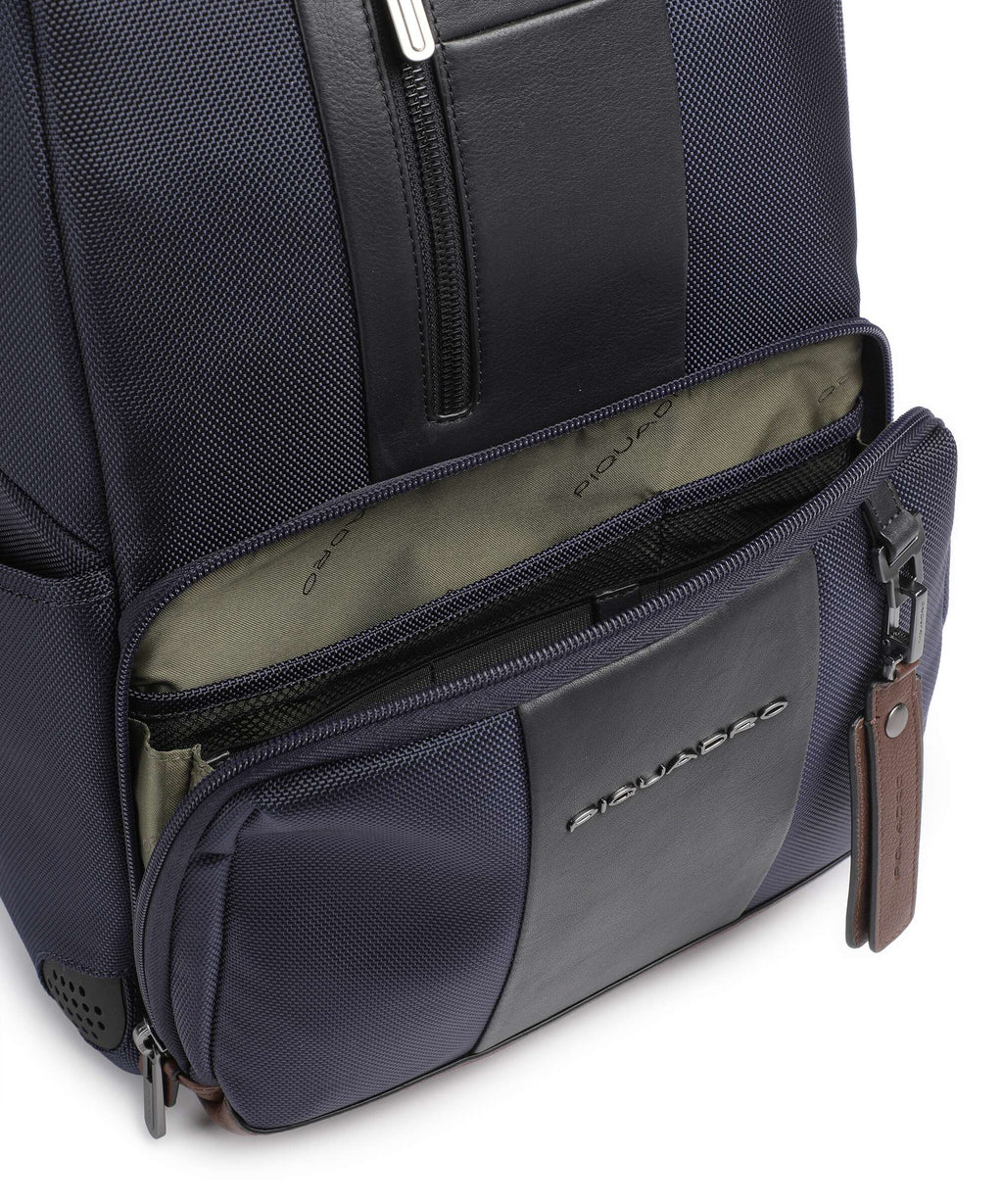 Piquadro Brief 2 LED Laptop backpack blue/cognac