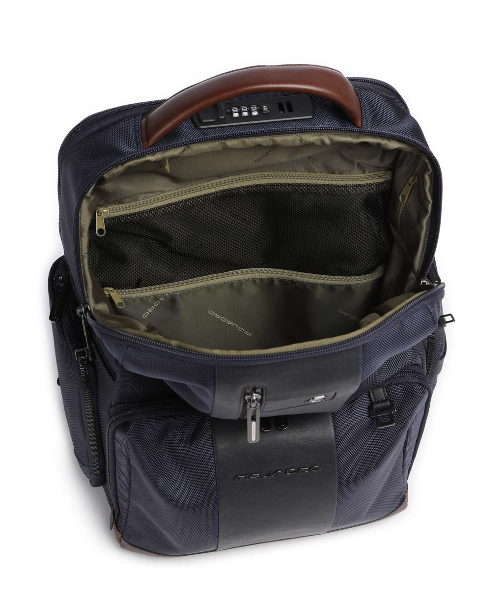 Piquadro Brief 2 Laptop backpack blue/cognac